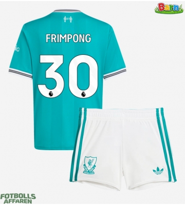 Liverpool Jeremie Frimpong #30 Tredjeställ Barn 2025-26 Kortärmad (+ Korta byxor)